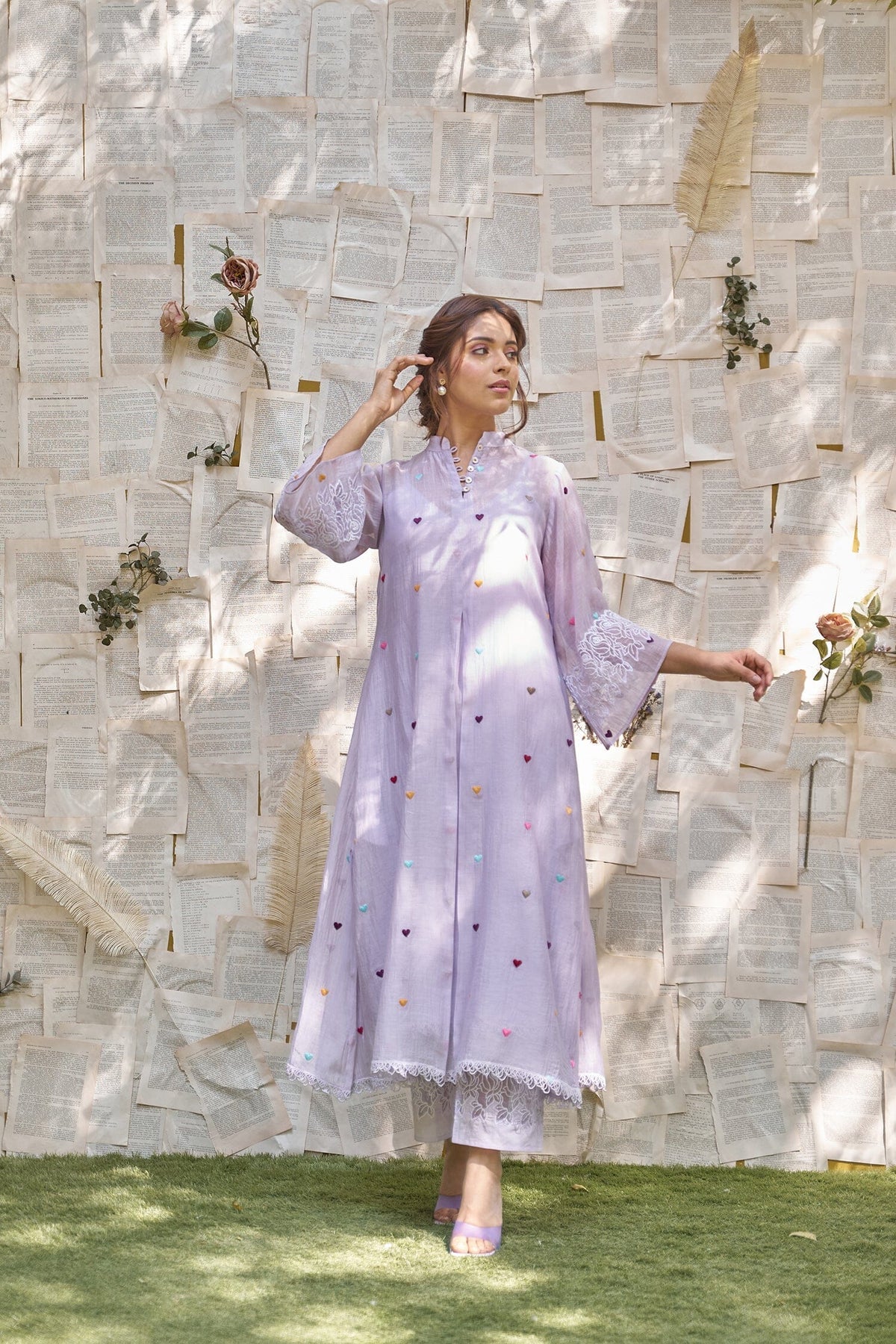 The Lilac Love Letter - Set Of 2 ( Kurta With Pants)